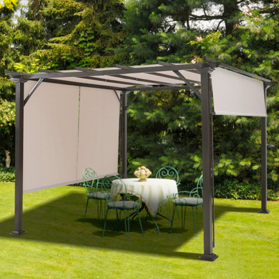Costway 2PCS Outdoor Shade Canopy Universal Replacement Canopy for Pergola Structure