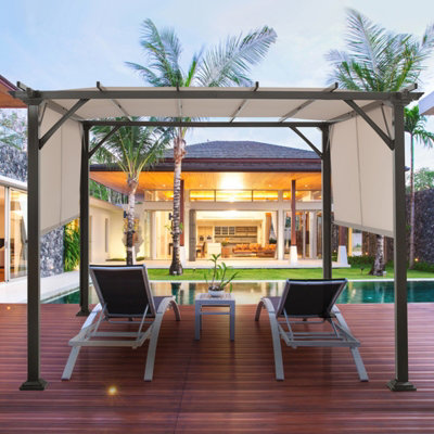 Costway 2PCS Outdoor Shade Canopy Universal Replacement Canopy for ...