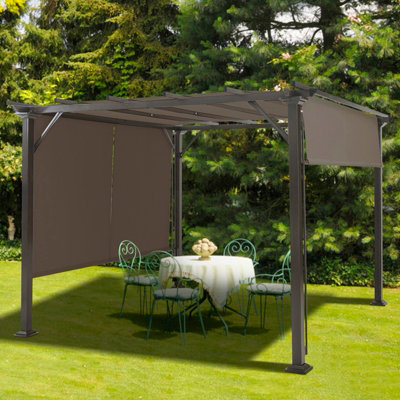 Costway 2PCS Outdoor Shade Canopy Universal Replacement Canopy for Pergola Structure - 3