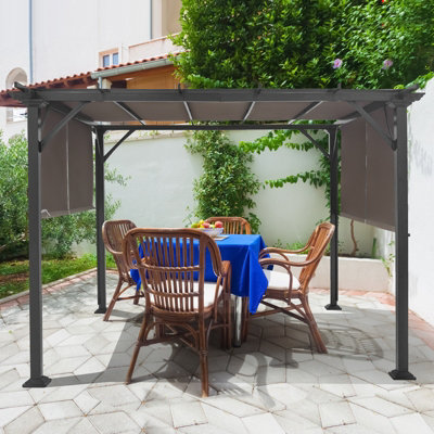Costway 2PCS Outdoor Shade Canopy Universal Replacement Canopy for Pergola Structure - 7