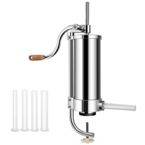 Costway 3.5L Vertical Sausage Stuffer Four Stuffing Tubes Stainless Steel Sausage Maker