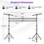 Costway 3.5M Lighting Truss System 11-Level Height Adjustable Stage Lighting Stand