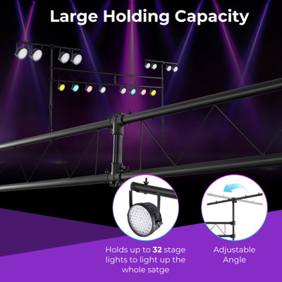Costway 3.5M Lighting Truss System 11-Level Height Adjustable Stage Lighting Stand - 5