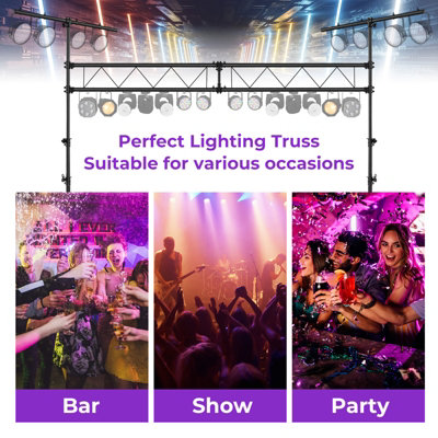 Costway 3.5M Lighting Truss System 11-Level Height Adjustable Stage Lighting Stand - 8