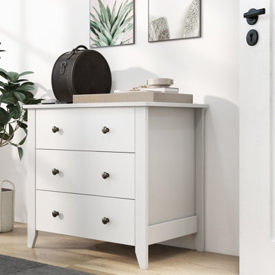 Solid wood 3 drawer dresser discount