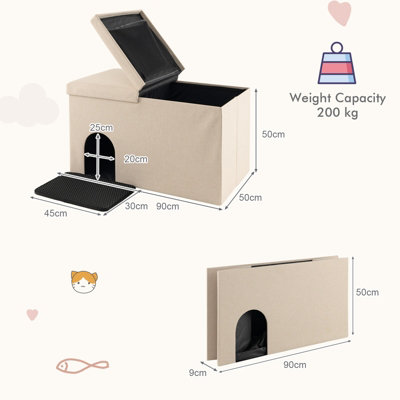 Litter box ottoman best sale