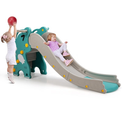 Costway 3-in-1 Dinosaur Slide Baby Play Climber Slide Set with ...