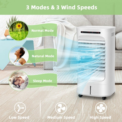 Costway 3-in-1 Evaporative Air Cooler Portable Quiet Swamp Cooler w/ Fan - 3