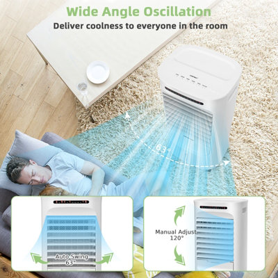 Costway 3-in-1 Evaporative Air Cooler Portable Quiet Swamp Cooler w/ Fan - 7