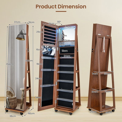 3 in 1 jewelry display armoire outlet