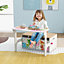 Costway 3-in-1 Kids Convertible Activity Bench Kids Table Chair Set Toddlers Toy Storage