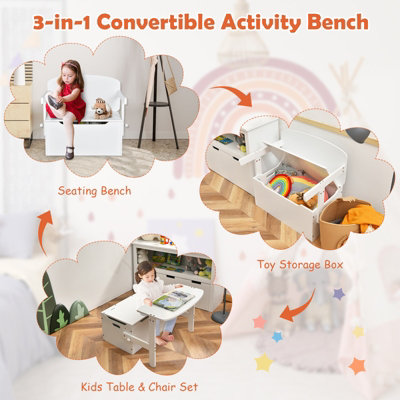 3 in 1 convertible toy outlet box