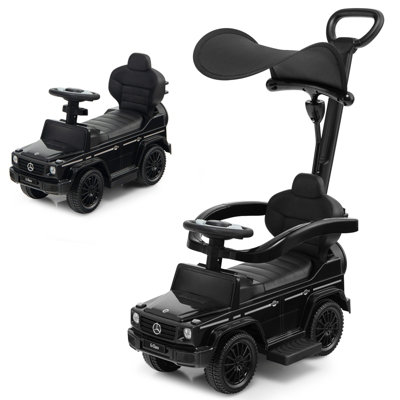 Costway 3 in 1 Licensed Mercedes Benz Ride on Push Car Kids Sliding Walker W Push