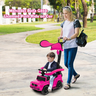Costway 3-in-1 Licensed Mercedes Benz Ride on Push Car Kids Sliding ...