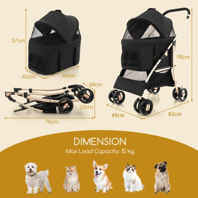 Triple dog outlet stroller