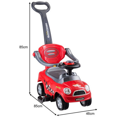 Costway 3 in 1 Ride on Push Car Pushing Car Toy Mega Car Convertible ...