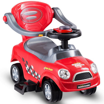 Costway 3 in 1 Ride on Push Car Pushing Car Toy Mega Car Convertible Baby Stroller