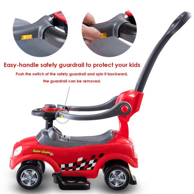 Costway 3 in 1 Ride on Push Car Pushing Car Toy Mega Car Convertible Baby Stroller