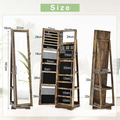 Large free standing on sale jewelry armoire