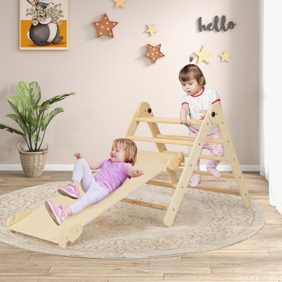 Costway 3-in-1 Triangular Climbing Toys Foldable Triangle Set w ...