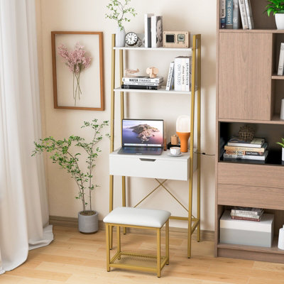 Ladder deals table shelf