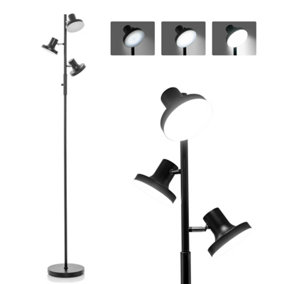 Costway 3-Light Modern Floor Lamp Freestanding Tree Lamp w/ 3 Angle Adjustable LED Light