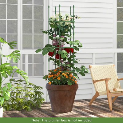 Costway 3-Pack Garden Tomato Trellis Height Adjustable Tomato Cage ...
