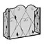 Costway 3-Panel Fireplace Screen Foldable Metal Mesh Fire Spark Guard Freestanding Safe