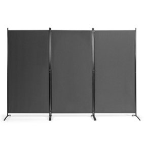 Costway 3 Panels Freestanding Room Divider Wall Folding Room Partition Separator Privacy Grey