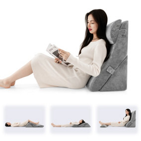 Costway 3 PCS Bed Wedge Pillow Post Surgery Set Ergonomic Incline Pillow For Sleeping