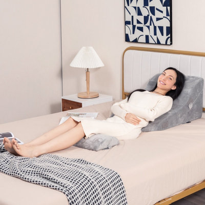Costway 3 PCS Bed Wedge Pillow Post Surgery Set Ergonomic Incline Pillow For Sleeping - 3
