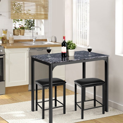 Black counter deals high dining sets