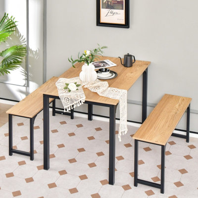 Dining set with online 2 benches