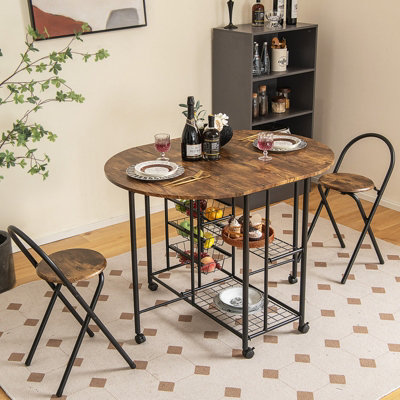 Small folding deals table set