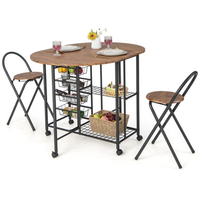 3 piece deals drop leaf table