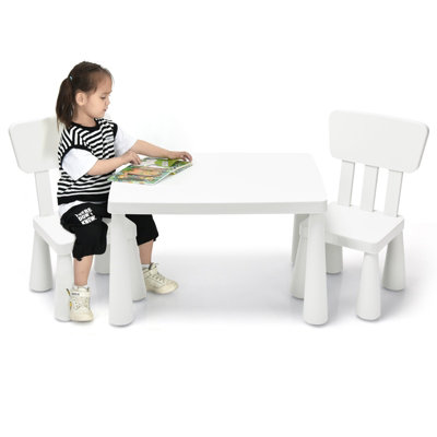 Alexa kids 3 piece clearance writing table chair set