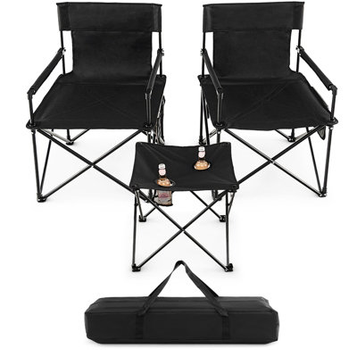 K様 FCRB LAWN CHAIR セット Costway 3 Piece Camping Chairs & Table Set Outdoor Foldable Lawn