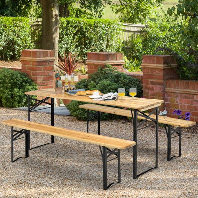 Folding bench deals and table set