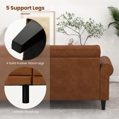 Small loveseat leather sales