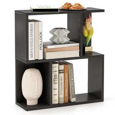 Costway 3-Tier Bookshelf Display Shelf Home Office Freestanding Side ...