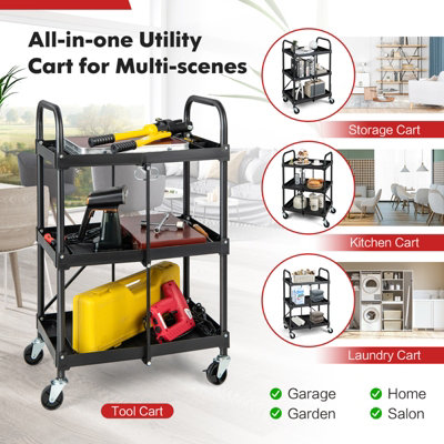ZEAKOC Power Tool Organizer, 4 Layers Heavy Duty Drill Holder Wall Mou