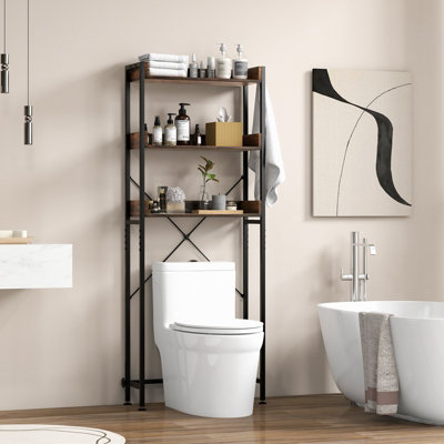 Costway 3Tier OverTheToilet Storage Shelf Space Saving Bathroom
