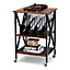 Costway 3-tier Rolling Turntable Stand Record Player Stand Display Shelf Storage Holder