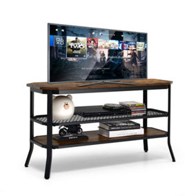 Costway 3-Tier TV Stand for TVs up to 46" Industrial Console Table Entertainment Center