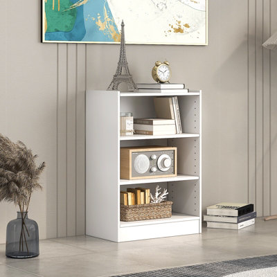 Costway 3 tier Wood Bookcase Open Bookshelf Storage Shelf Organizer Display Freestanding