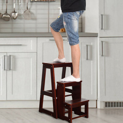 3 step deals wooden step stool