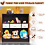 Costway 3-Tier Wooden Kids Bookcase Toy Storage Cabinet