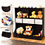 Costway 3-Tier Wooden Kids Bookcase Toy Storage Cabinet