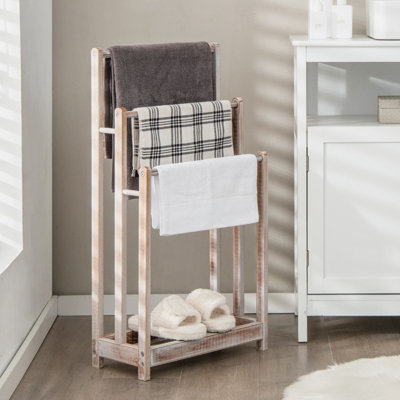 Wooden on sale towel storage