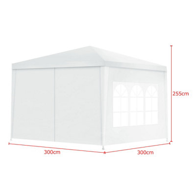 Costway 3 x 3 M Gazebo Shelter Outdoor Patio Pavilion Screen Shelter with Sidewalls